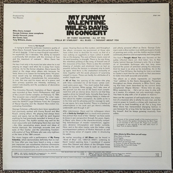 My Funny Valentine - Miles Davis In Concert