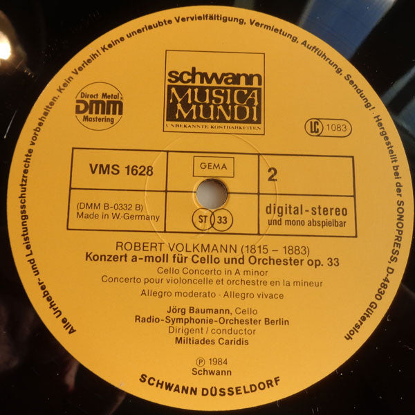 Konzert C-Dur Für Cello Und Orchester Op. 20 / Konzert A-Moll Für Cello Und Orchester Op. 33