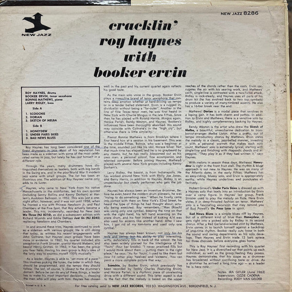 Master Release: Cracklin' by Roy Haynes