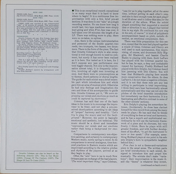 Release: Free Jazz-Vinyl-US-None-ATLANTIC 1364, SD-1364-5791159