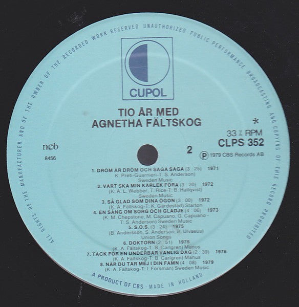 Tio År Med Agnetha