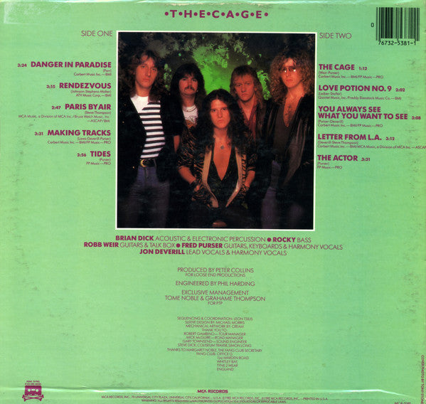 Release: The Cage-Vinyl-US-1982-MCA-5381-2512238