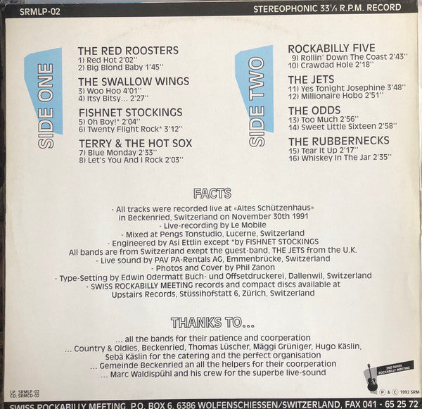Release: 2nd Swiss Rockabilly Meeting-Vinyl-Switzerland-1992-SRMLP-02-7760681