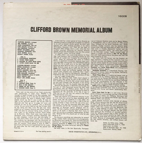 Clifford Brown Memorial Album