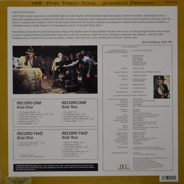 Raiders Of The Lost Ark (Original Motion Picture Soundtrack)