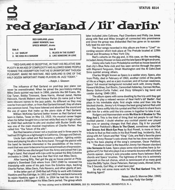 Release: Lil' Darlin'-Vinyl-US-1965-ST 8314-7559332