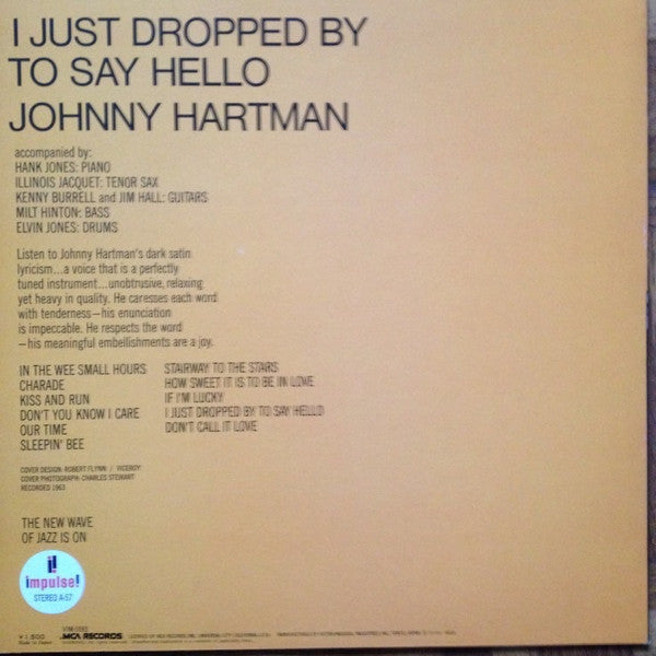 Release: I Just Dropped By To Say Hello-Vinyl-Japan-1981-VIM-5593, A-57-6485485