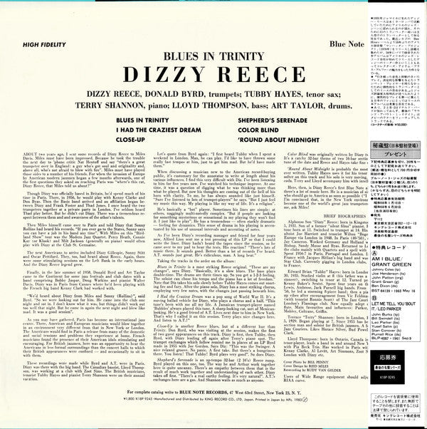 Master Release: Blues In Trinity by Dizzy Reece