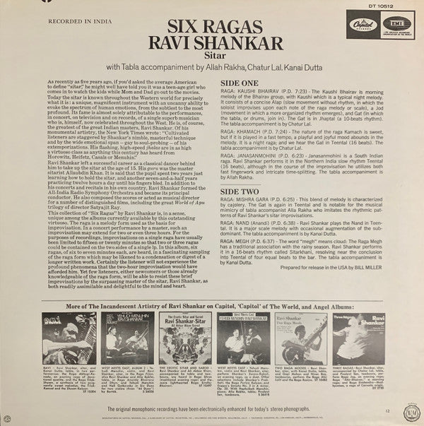 Master Release: Six Ragas by Ravi Shankar