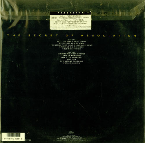 Release: The Secret Of Association-Vinyl-Japan-1985-30.3P-715-4223890