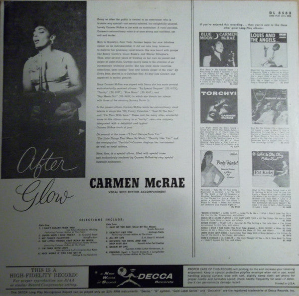 Release: After Glow-Vinyl-US-None-DL 8583-8831352