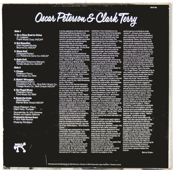 Release: Oscar Peterson & Clark Terry-Vinyl-US-1975-2310-742-4087416