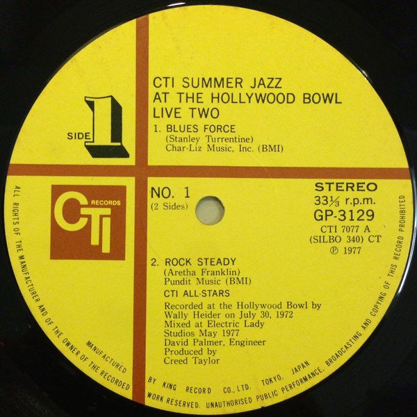 CTI Summer Jazz At The Hollywood Bowl Live Two