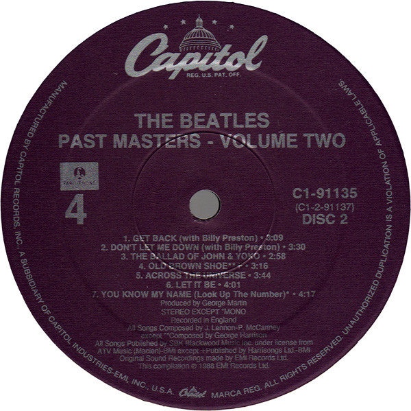 Past Masters - Volumes One & Two