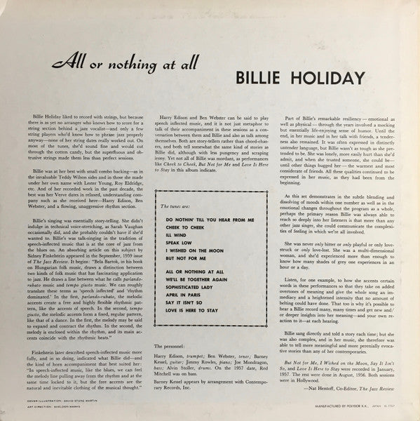 Master Release: All Or Nothing At All by Billie Holiday
