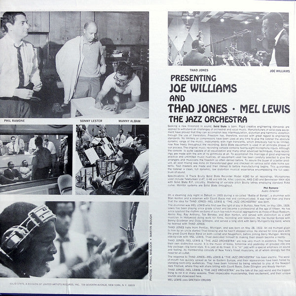 Presenting Joe Williams And Thad Jones • Mel Lewis, The Jazz Orchestra