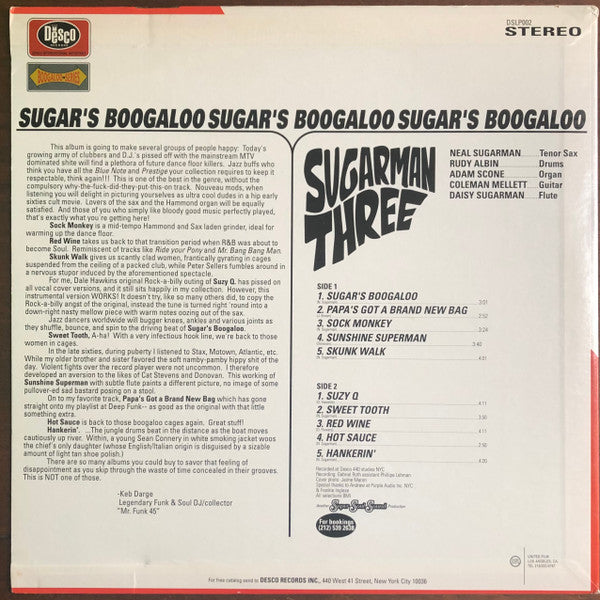 Master Release: Sugar's Boogaloo by Sugarman 3