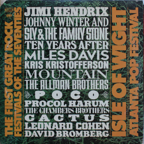 Master Release: The First Great Rock Festivals Of The Seventies - Isle Of Wight / Atlanta Pop Festival by Various