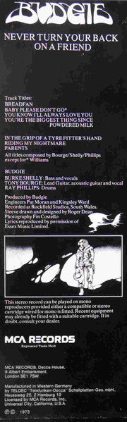 Never Turn Your Back On A Friend