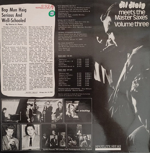 Release: Meets The Master Saxes Volume Three-Vinyl-UK-1980-SPJ 143-7693083