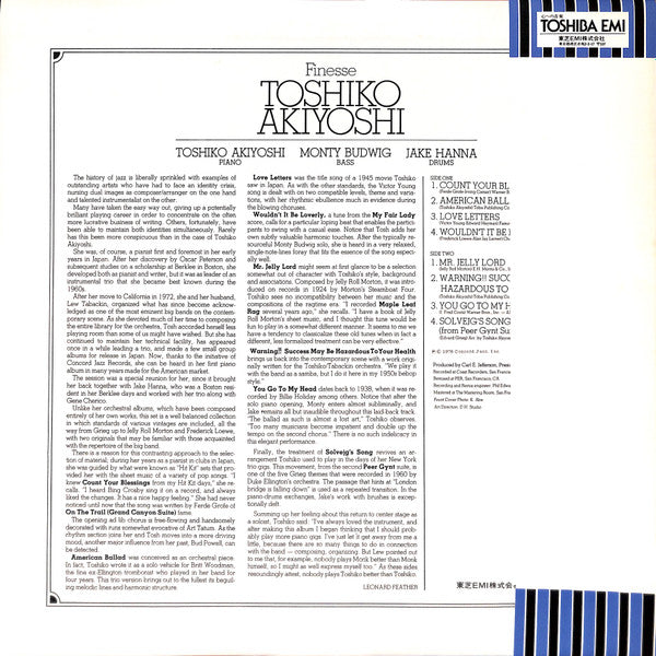 Master Release: Finesse by Toshiko Akiyoshi