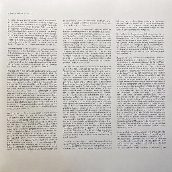 Sonatas For Viola / Piano And Viola Alone