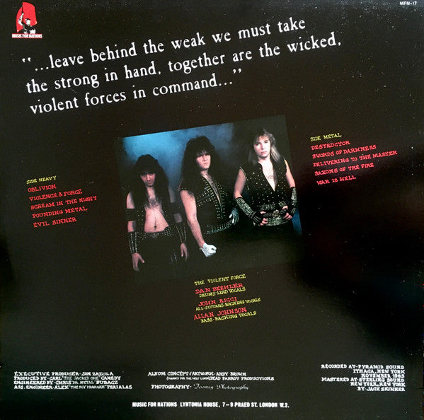 Release: Violence & Force-Vinyl-UK-1984-MFN-17, MFN 17-1842523