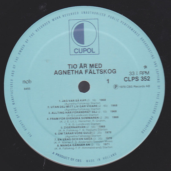Tio År Med Agnetha