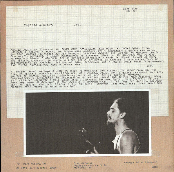 Release: Solo-Vinyl-Germany-1979-ECM 1136, 2301 136-1899717