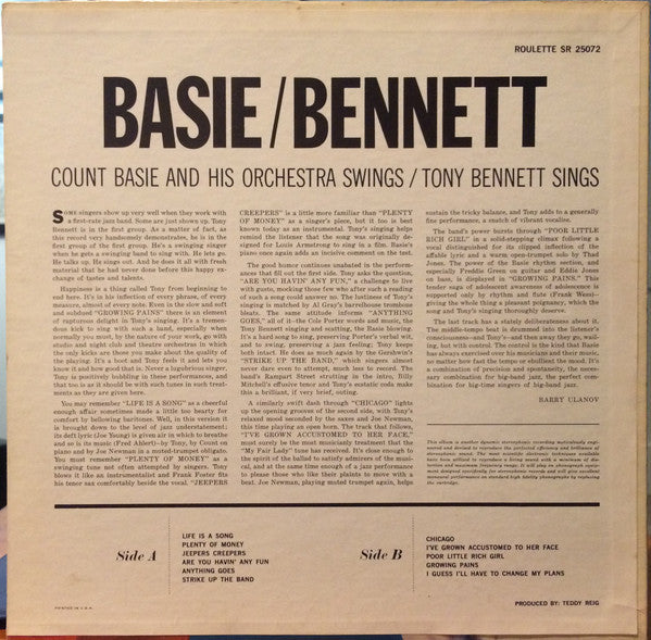 Count Basie Swings / Tony Bennett Sings