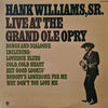 Hank Williams - Live At The Grand Ole Opry (LP, Album) - Very Good Plus (VG+) / Very Good Plus (VG+)