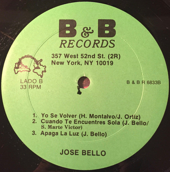 B & B Records Presenta A José Bello