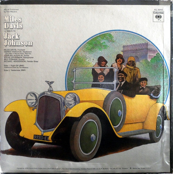 Release: Jack Johnson (Original Soundtrack Recording)-Vinyl-US-1971-KC 30455-9820805