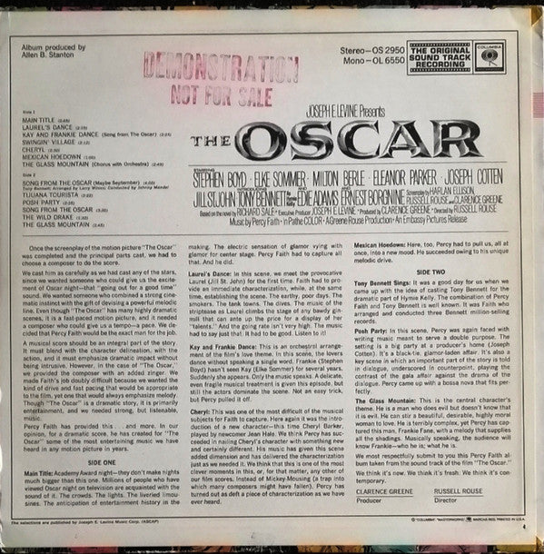 Master Release: The Oscar (The Original Sound Track Recording) by Percy Faith