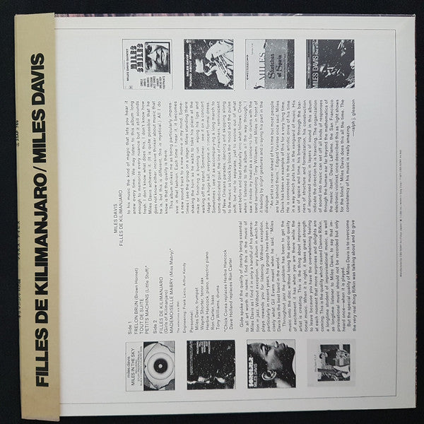 Release: Filles De Kilimanjaro-Vinyl-Japan-1977-25AP 769-9224177