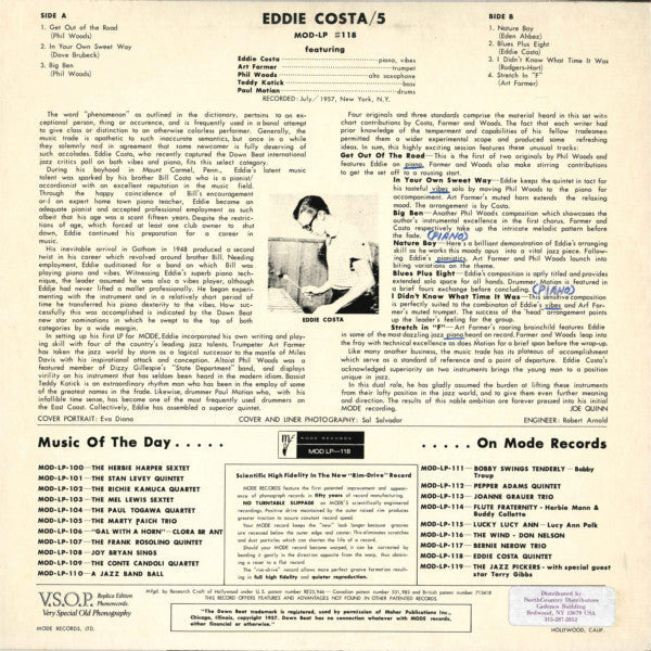 Master Release: Eddie Costa Quintet by Eddie Costa Quintet
