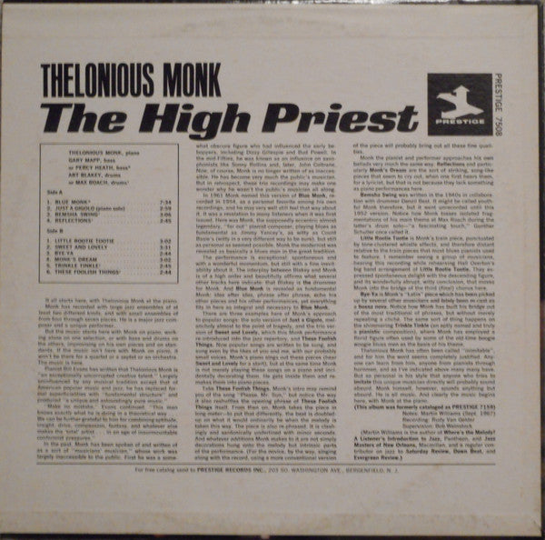 Master Release: Thelonious Monk Trio by Thelonious Monk