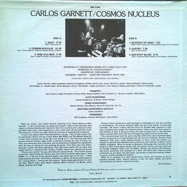 Master Release: Cosmos Nucleus by Carlos Garnett