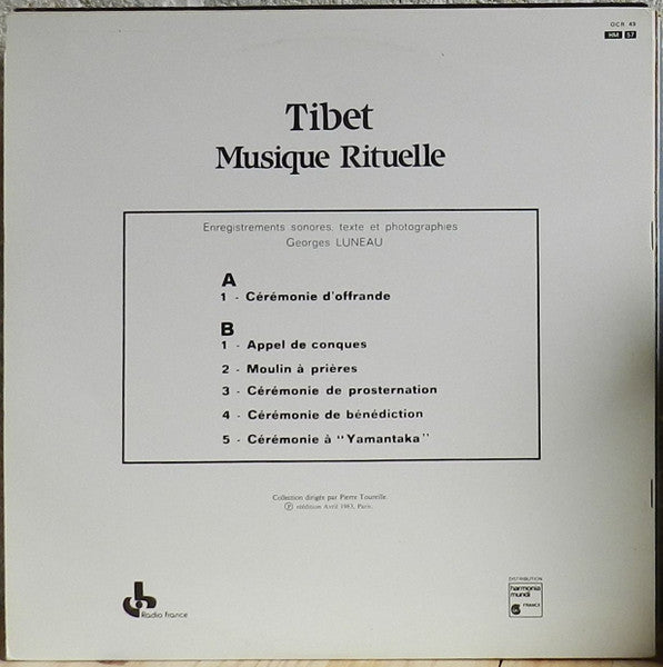 Tibet Musique Rituelle