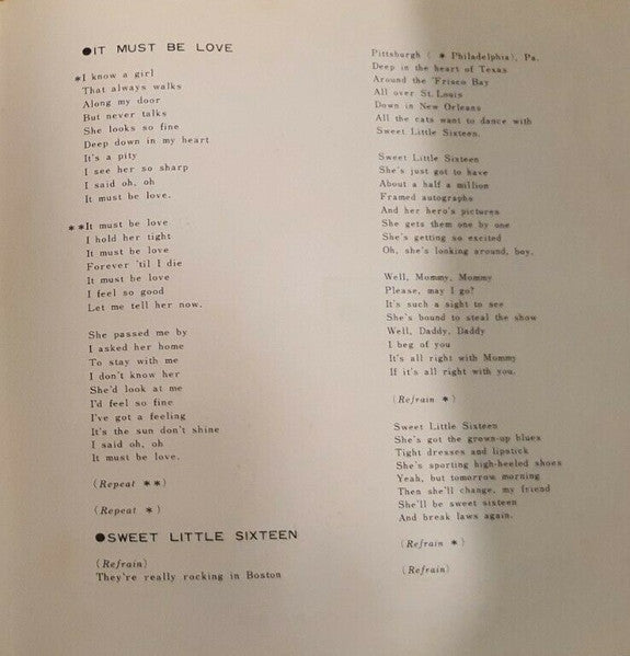 恋のビート = It Must Be Love