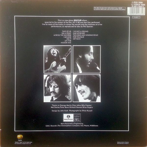 Release: Let It Be-Vinyl-UK-None-PCS 7096, 10 4433 1-2356001