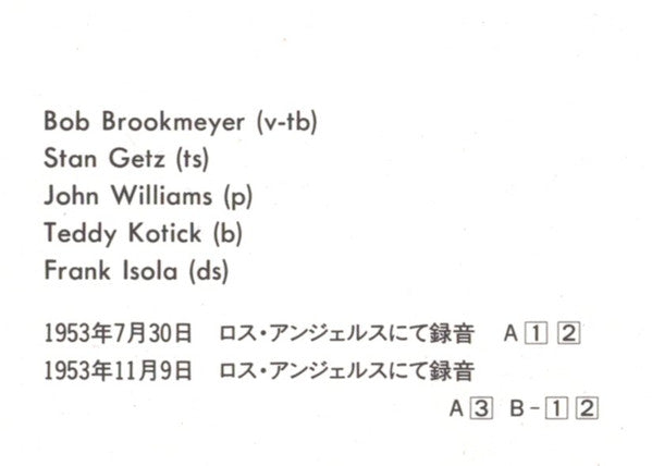 Interpretations By The Stan Getz Quintet, # 3