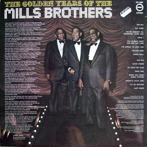 Release: The Golden Years Of The Mills Brothers-Vinyl-UK-1975-NR 5090-4846082