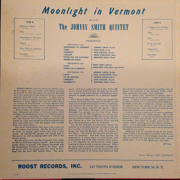 Release: Moonlight In Vermont-Vinyl-Japan-1978-YW-7810-RO-6622468
