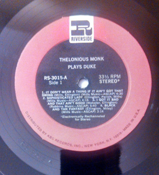 Thelonious Monk Plays Duke