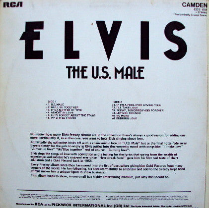 Master Release: The U.S. Male by Elvis Presley