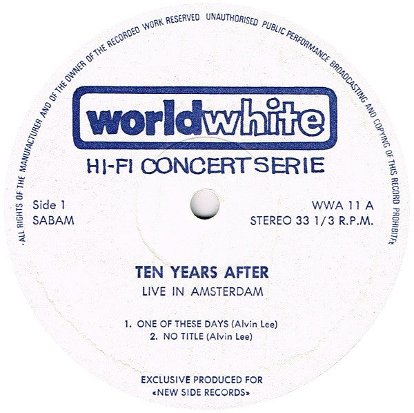 Master Release: Live In Amsterdam by Ten Years After