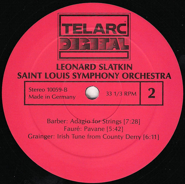 Fantasia On A Theme By Thomas Tallis, Adagio For Strings, Irish Tune From County Derry, Pavane, Gymnopedies Nos.1 And 3