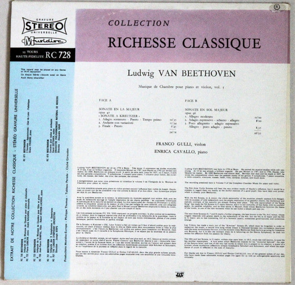 Release: Musique De Chambre Pour Piano Et Violon, Vol. 5-Vinyl-France-None-30 RC 728, RC 728-5376529