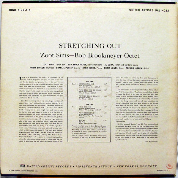 Master Release: Stretching Out by Zoot Sims - Bob Brookmeyer Octet